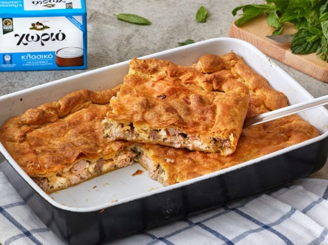 Κρεατόπιτα Κεφαλονιάς με κατσικίσιο και μοσχαρίσιο κρέας